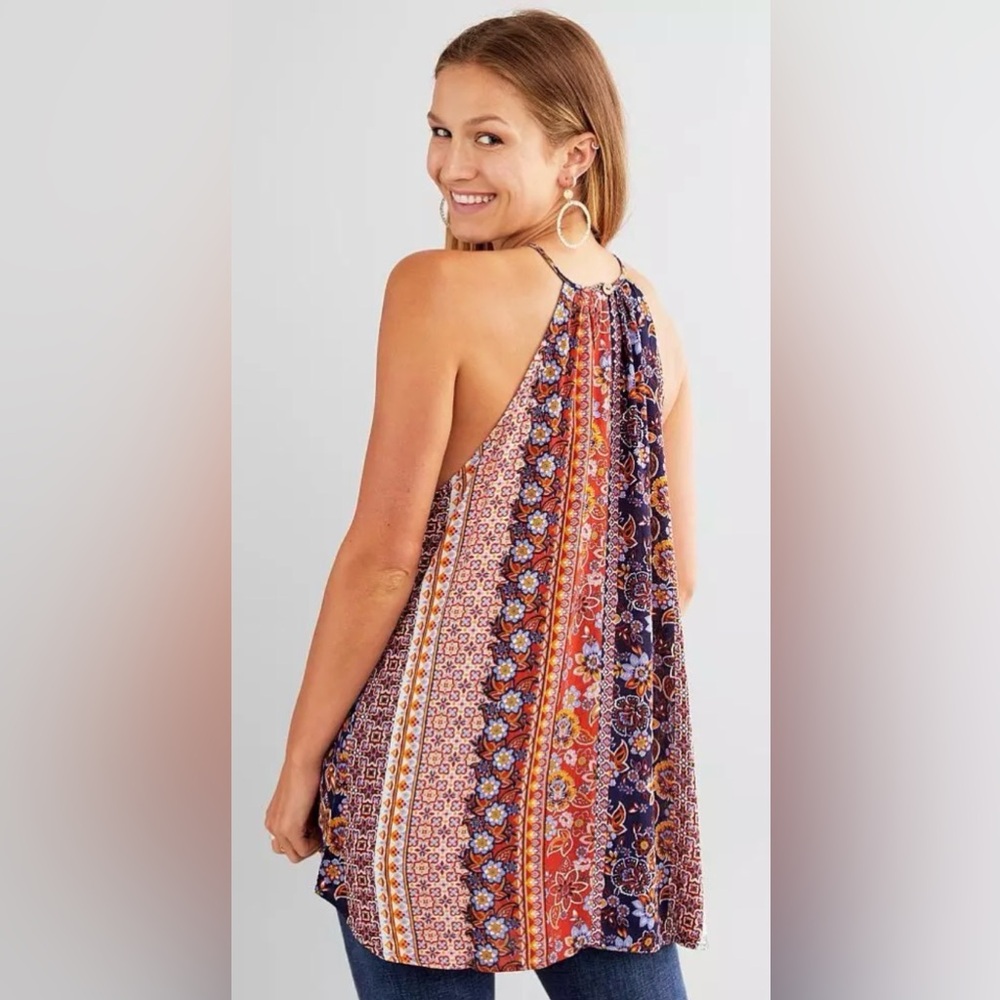 NWT Daytrip Buckle Floral Print Keyhole Tank Top - Picture 2 of 15